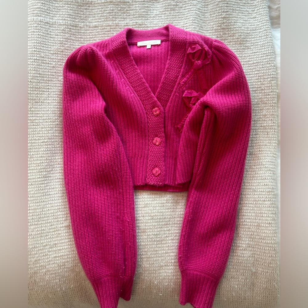 LoveShackFancy Avignon Bow Cardigan